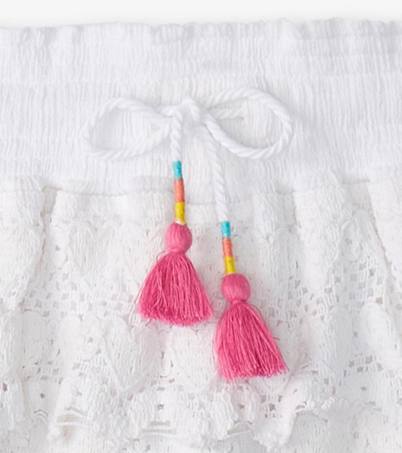 Girls Girls White Hearts Floaty Skort | Hatley Bottoms