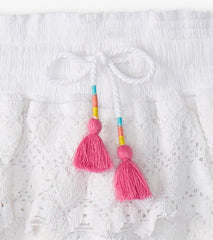 Girls Girls White Hearts Floaty Skort | Hatley Bottoms