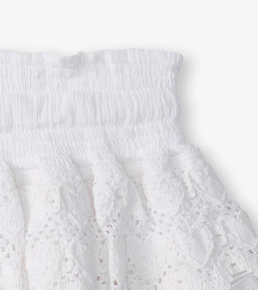 Girls Girls White Hearts Floaty Skort | Hatley Bottoms