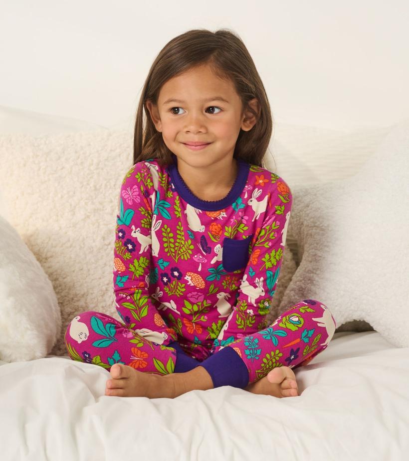 Girls Girls Wild Bunnies Bamboo Pajama Set | Hatley Sleepwear