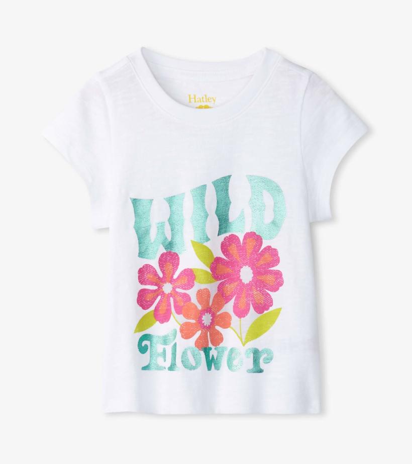 Girls Girls Wild Flower Graphic Tee | Hatley Tops