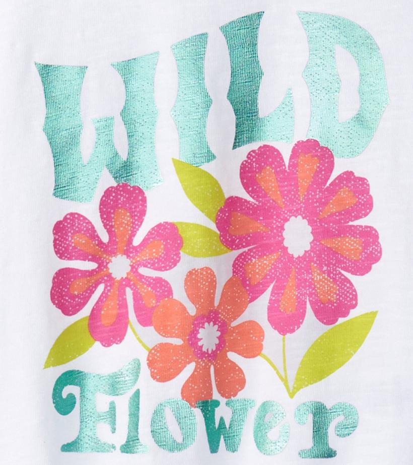 Girls Girls Wild Flower Graphic Tee | Hatley Tops