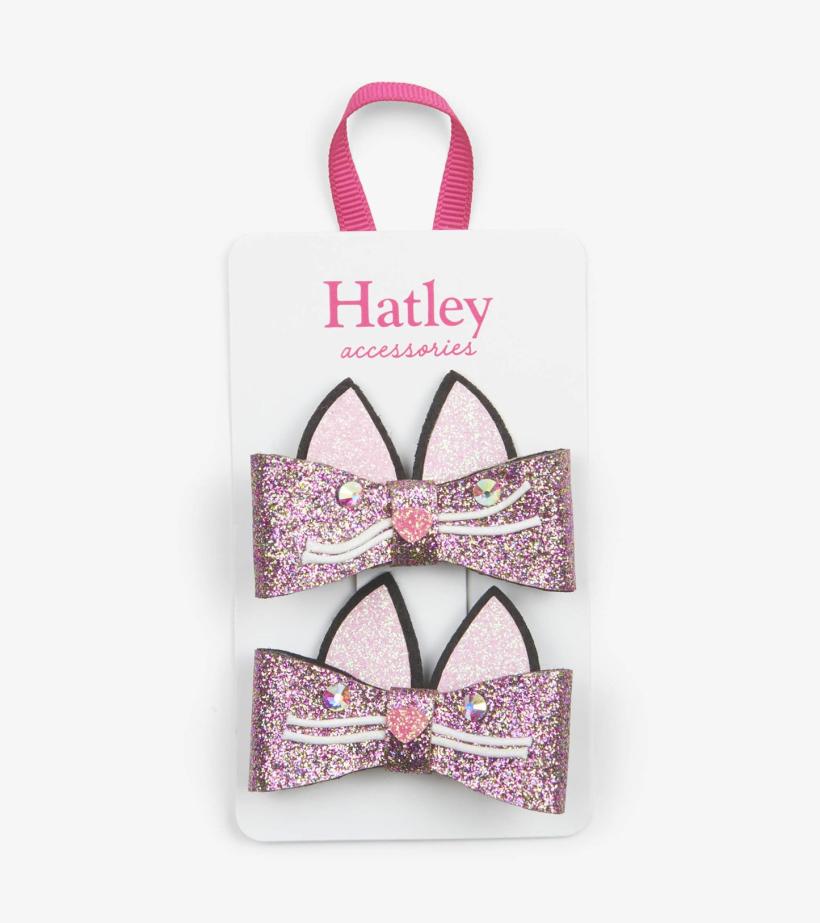 Girls Glitter Kitties Hair Clips | Hatley Accessories