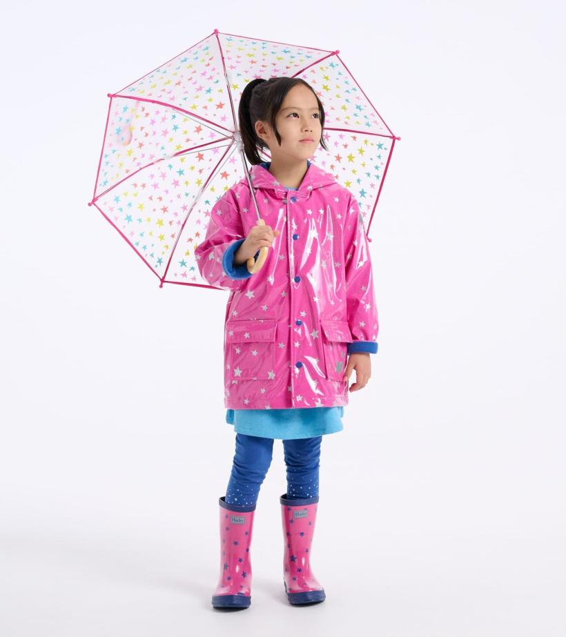 Girls Glitter Stars Shiny Rain Boots | Hatley Rainwear