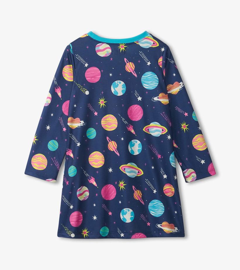 Girls Interstellar Long Sleeve Girls Nightgown | Hatley Sleepwear