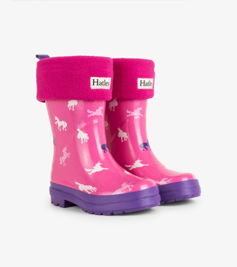Girls Magenta Boot Liners | Hatley Rainwear