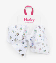 Girls Metallic Unicorns Bow Hair Clip | Hatley Accessories