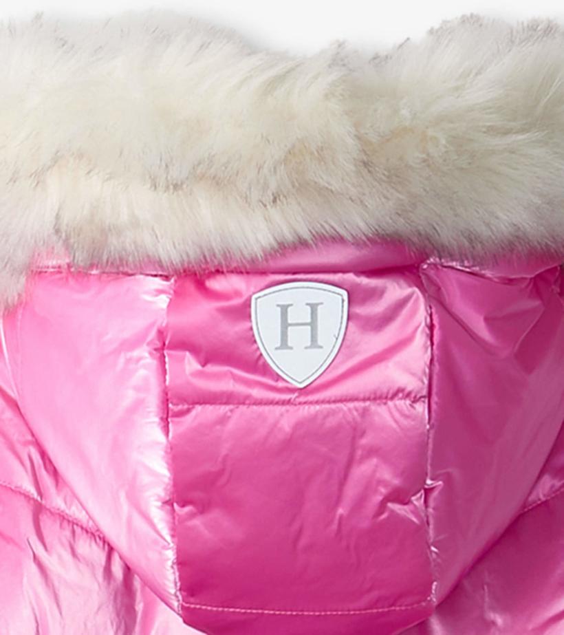 Girls Pink Star Puffer Jacket | Hatley Outerwear