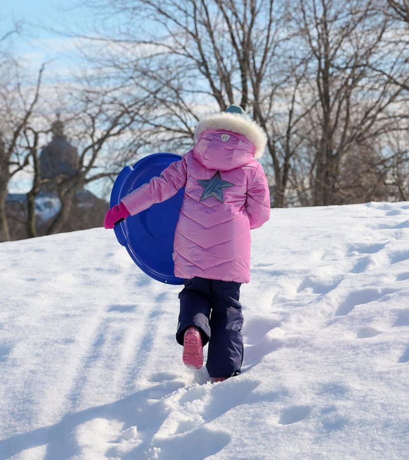 Girls Pink Star Puffer Jacket | Hatley Outerwear