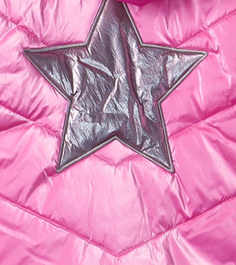 Girls Pink Star Puffer Jacket | Hatley Outerwear