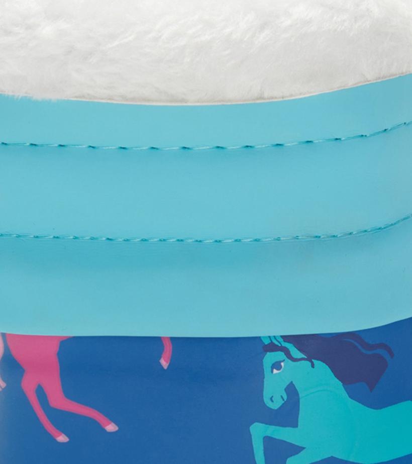 Girls Prancing Horses Sherpa Lined Rain Boots | Hatley Rainwear