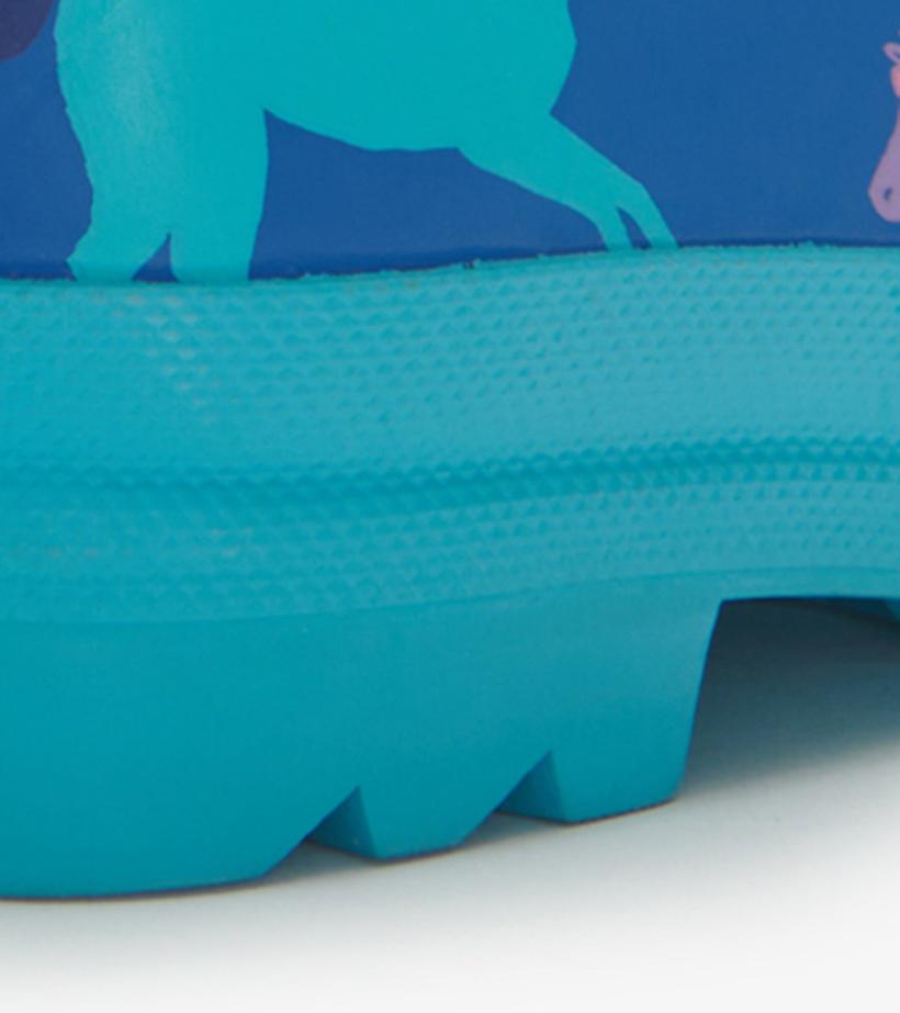 Girls Prancing Horses Sherpa Lined Rain Boots | Hatley Rainwear