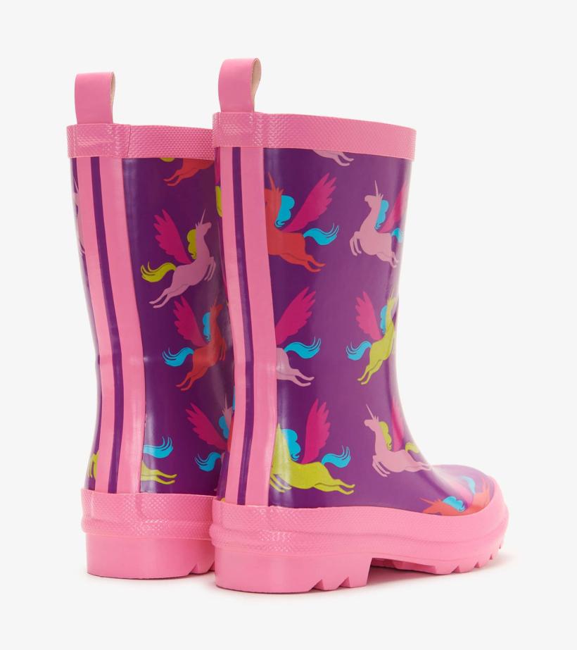 Girls Pretty Unicorn Shiny Rain Boots | Hatley Rainwear