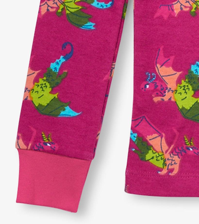 Girls Rainbow Dragons Organic Cotton Pajama Set | Hatley Sleepwear