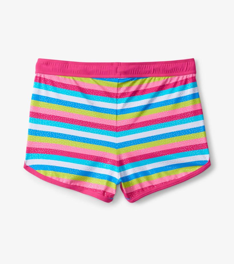 Girls Rainbow Stripes Swim Shorts | Hatley Swimwear