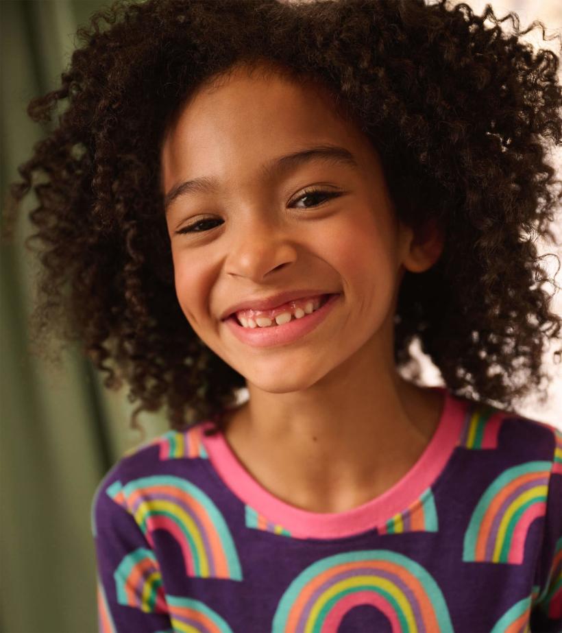 Girls Rainbows Organic Cotton Pajama Set | Hatley Sleepwear