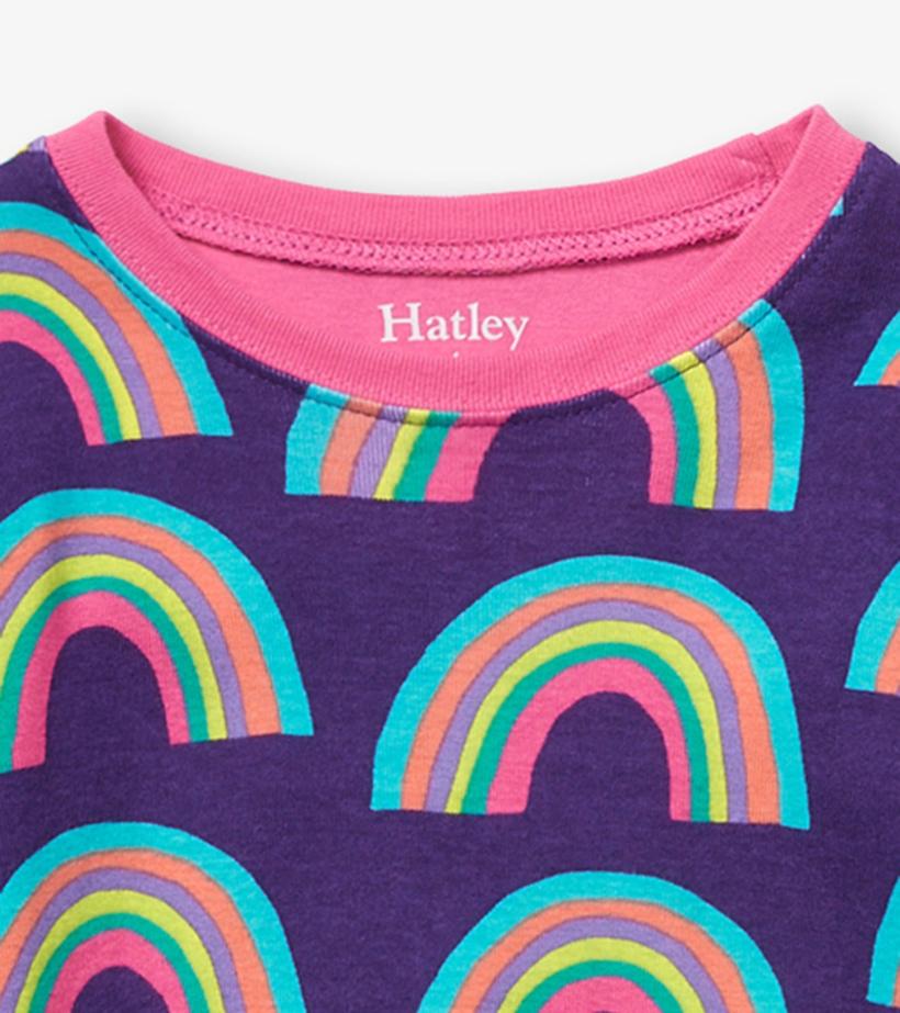 Girls Rainbows Organic Cotton Pajama Set | Hatley Sleepwear