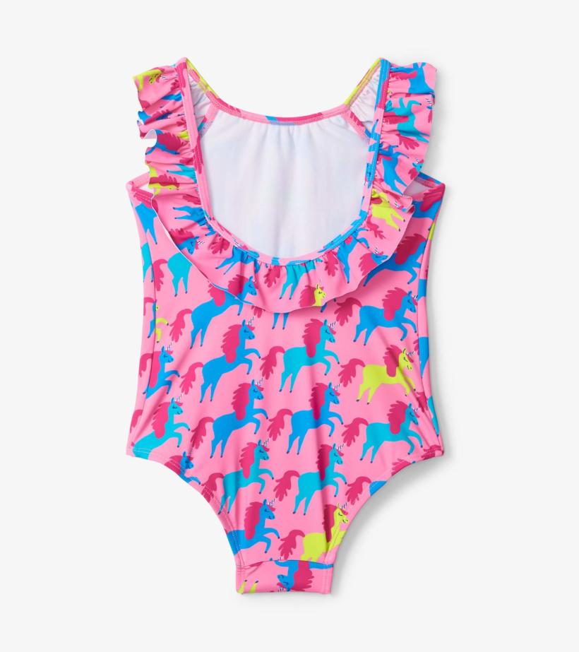 Girls Rock Star Unicorn Ruffle Sleeve Swimsuit | Hatley Swimwear