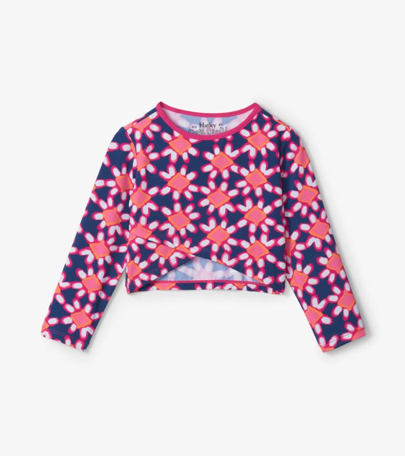 Girls Shibori Flowers Cross Over Cover-up | Hatley Swimwear