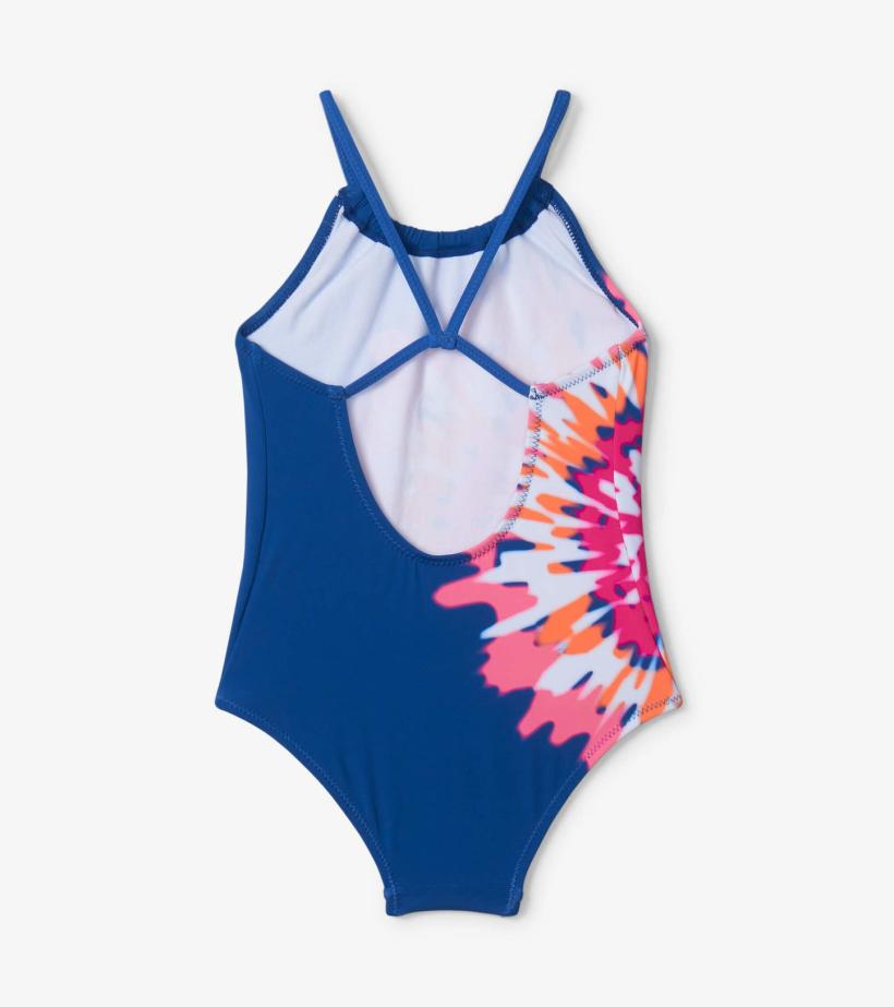 Girls Shibori Tie Dye Gather Front Swimsuit | Hatley Swimwear