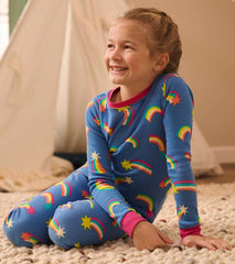 Girls Shooting Stars Organic Cotton Pajama Set | Hatley Sleepwear