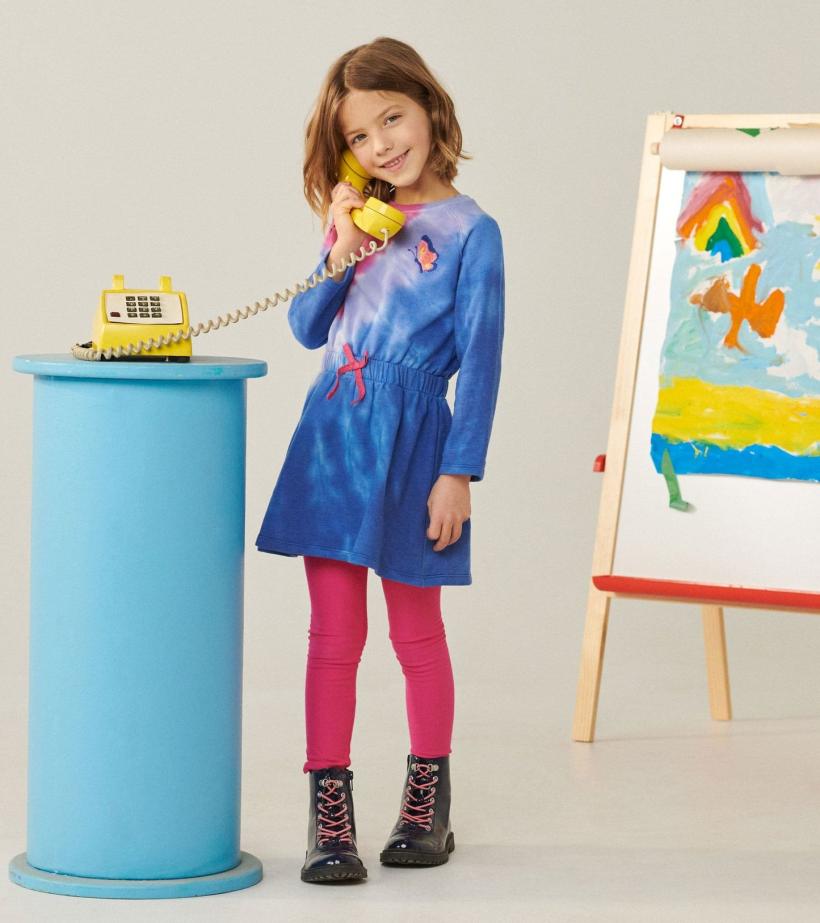 Girls Tie Dye Burst Cinched Waist Dress | Hatley Dresses