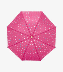 Girls Tiny Drops Colour Changing Umbrella | Hatley Rainwear