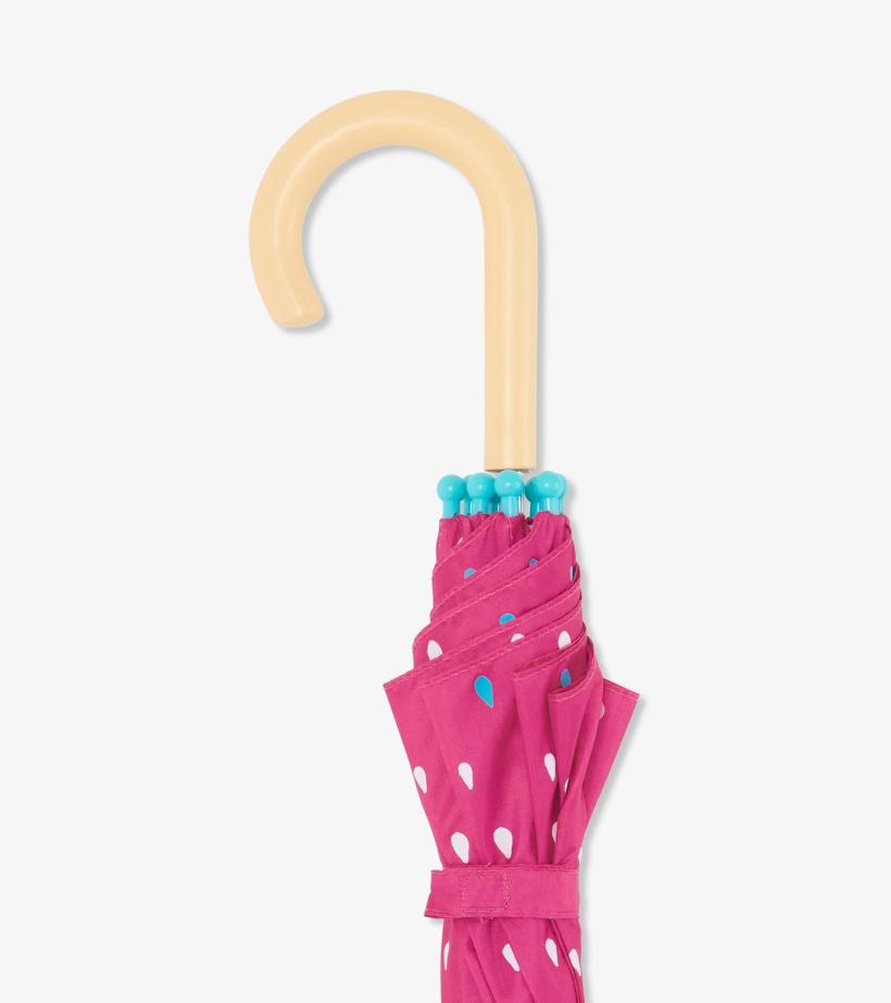 Girls Tiny Drops Colour Changing Umbrella | Hatley Rainwear