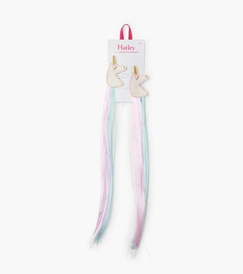 Girls Unicorn 2 Pack Faux Hair Clip In Extensions | Hatley Accessories