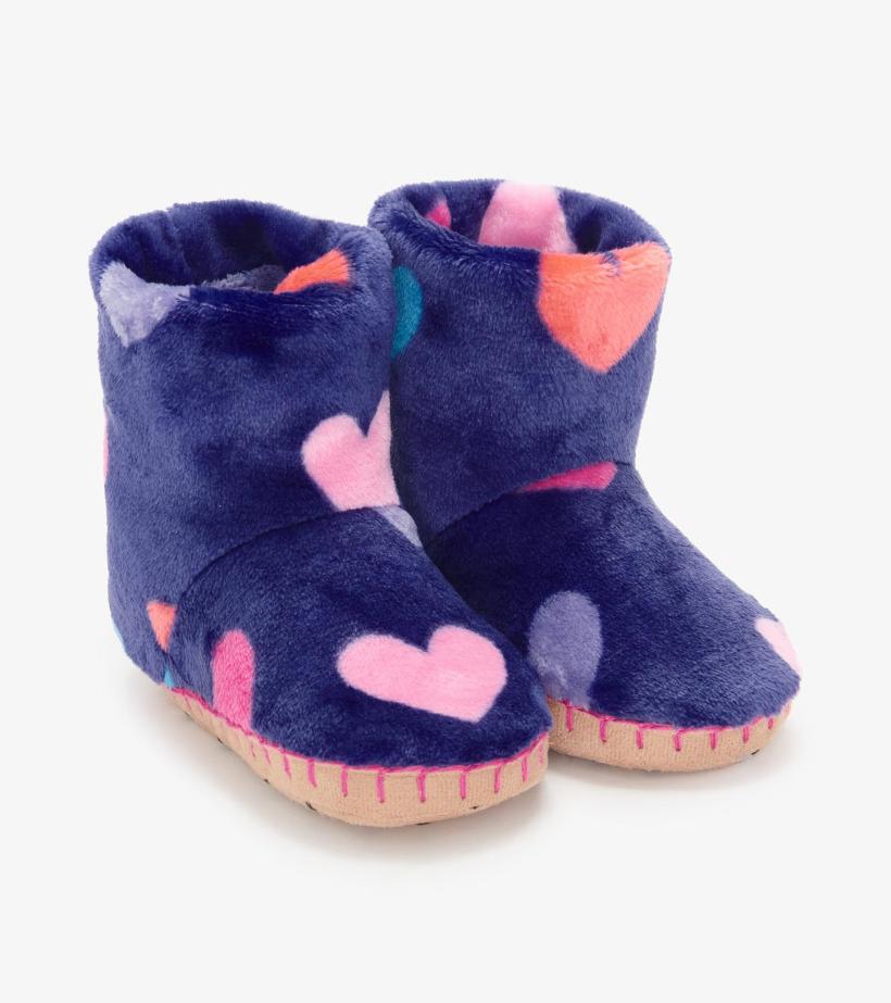Girls/Baby &amp; Toddler Baby Girls Hearts Fleece Slippers | Hatley Sleepwear