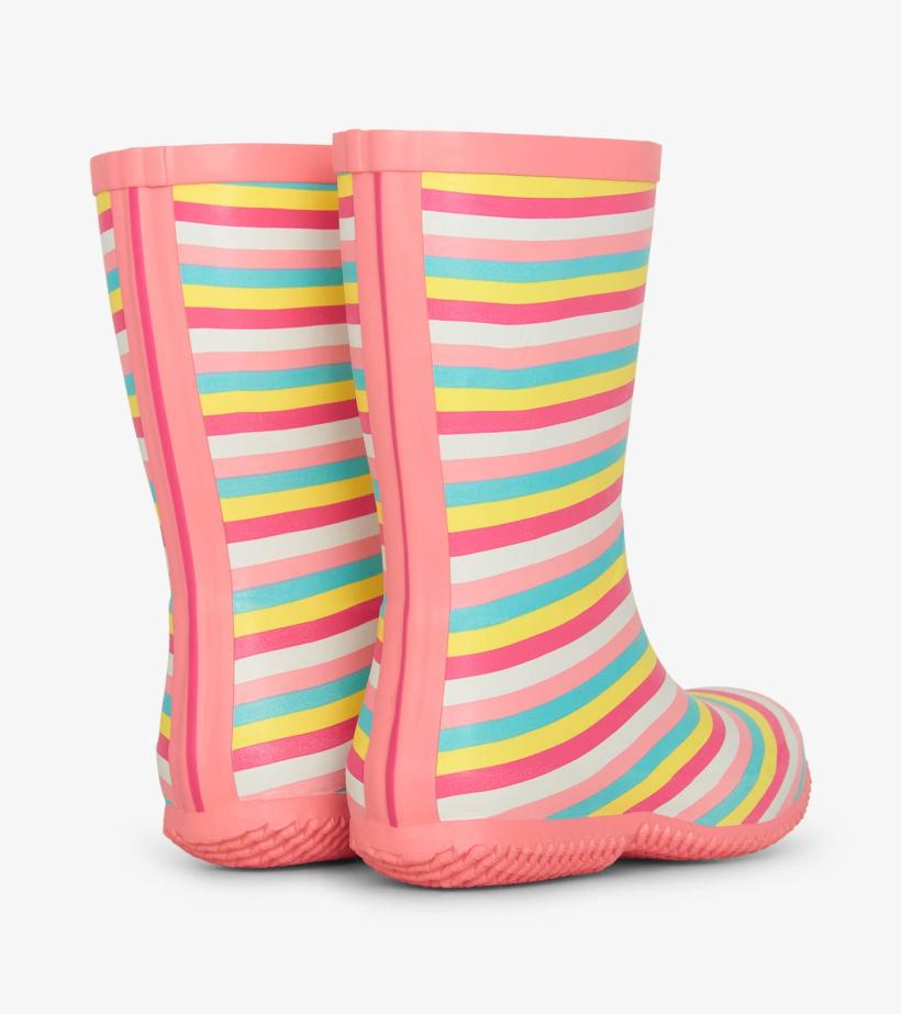 Girls/Baby &amp; Toddler Girls Pretty Stripes Packable Rain Boots | Hatley Rainwear