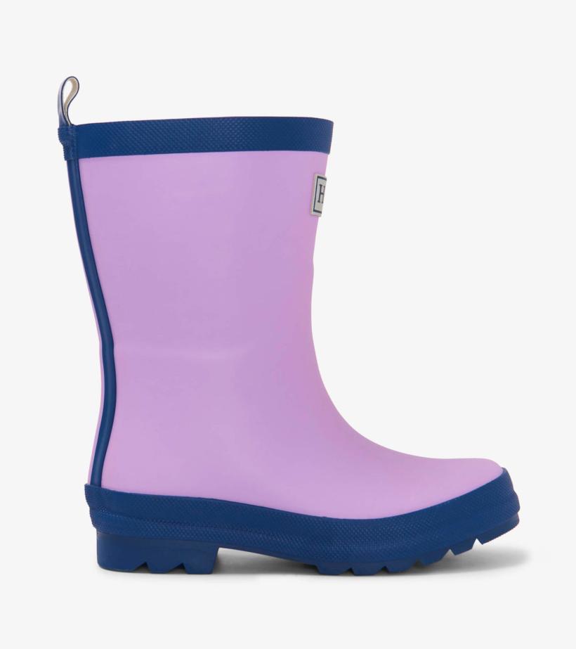 Girls/Baby &amp; Toddler Lilac And Navy Matte Rain Boots | Hatley Rainwear