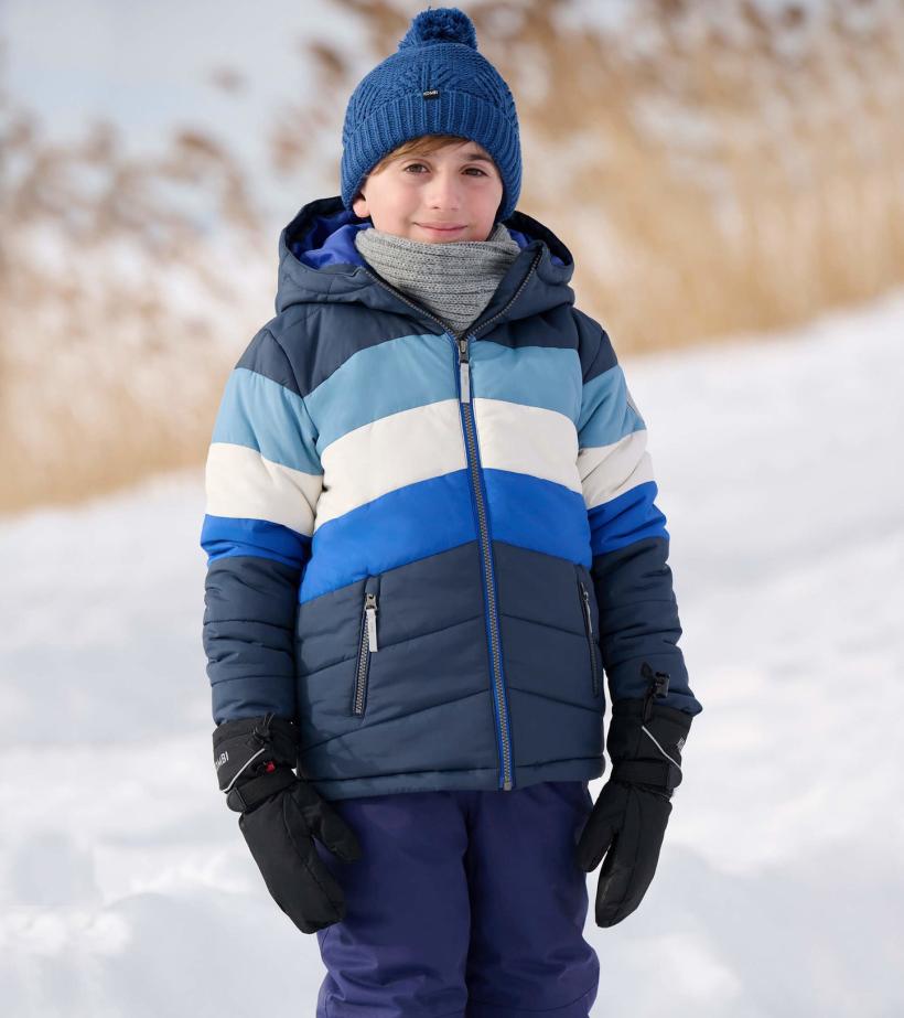 Girls/Boys Black &amp; Blue Puffer Jacket | Hatley Outerwear