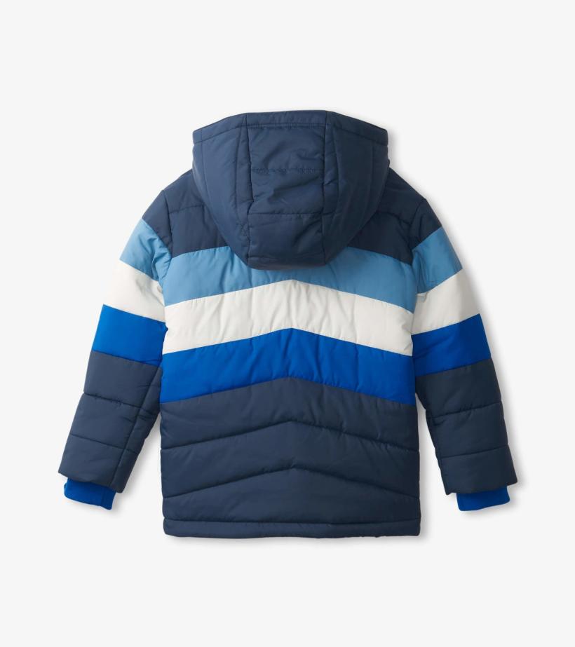 Girls/Boys Black &amp; Blue Puffer Jacket | Hatley Outerwear