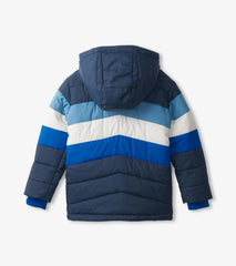Girls/Boys Black &amp; Blue Puffer Jacket | Hatley Outerwear