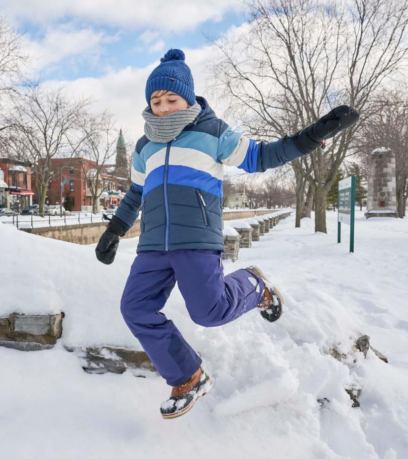 Girls/Boys Black &amp; Blue Puffer Jacket | Hatley Outerwear