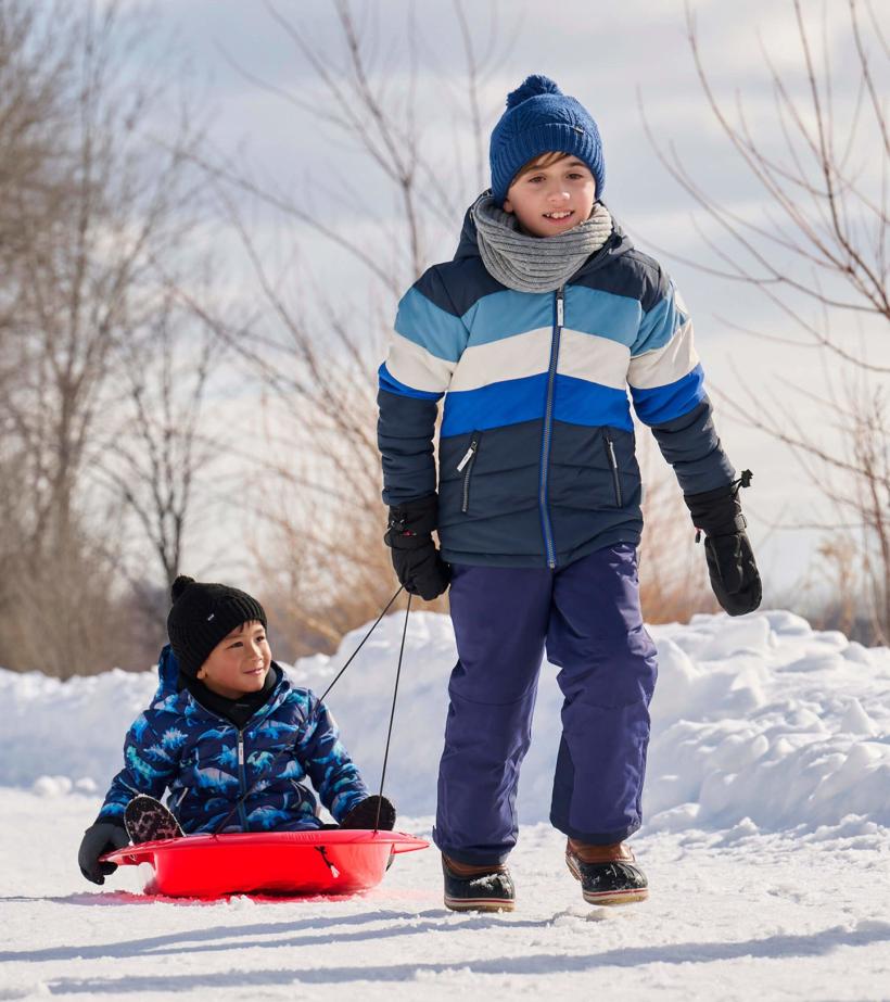 Girls/Boys Black &amp; Blue Puffer Jacket | Hatley Outerwear