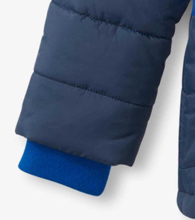 Girls/Boys Black &amp; Blue Puffer Jacket | Hatley Outerwear