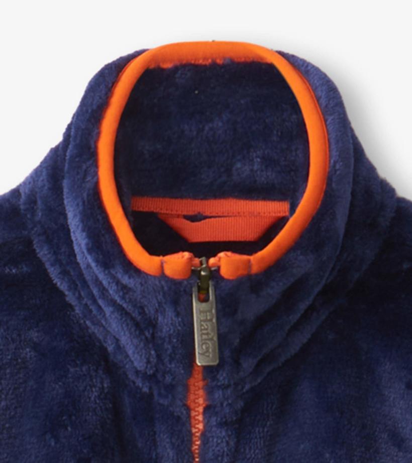 Girls/Boys Blue &amp; Green Fleece Jacket | Hatley Sweaters