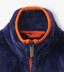 Girls/Boys Blue &amp; Green Fleece Jacket | Hatley Sweaters