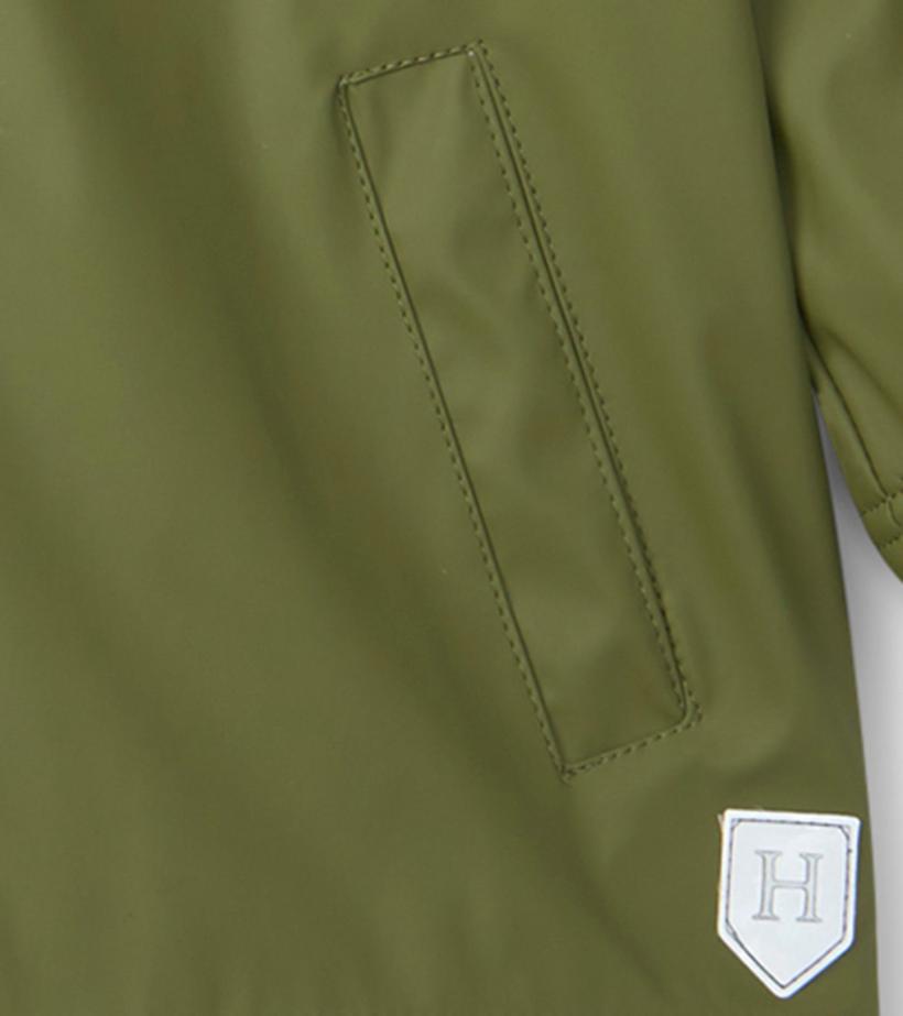 Girls/Boys Boys Forest Green Zip-Up Rain Jacket | Hatley Rainwear