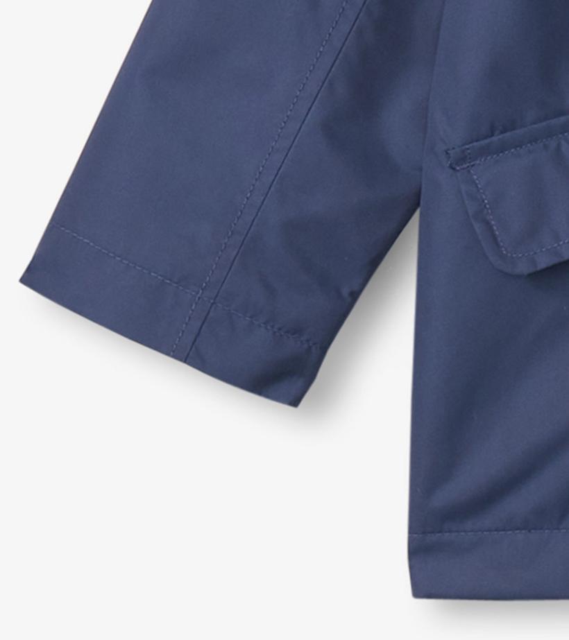 Girls/Boys Navy Zip-Up Lightweight Rain Jacket | Hatley Rainwear