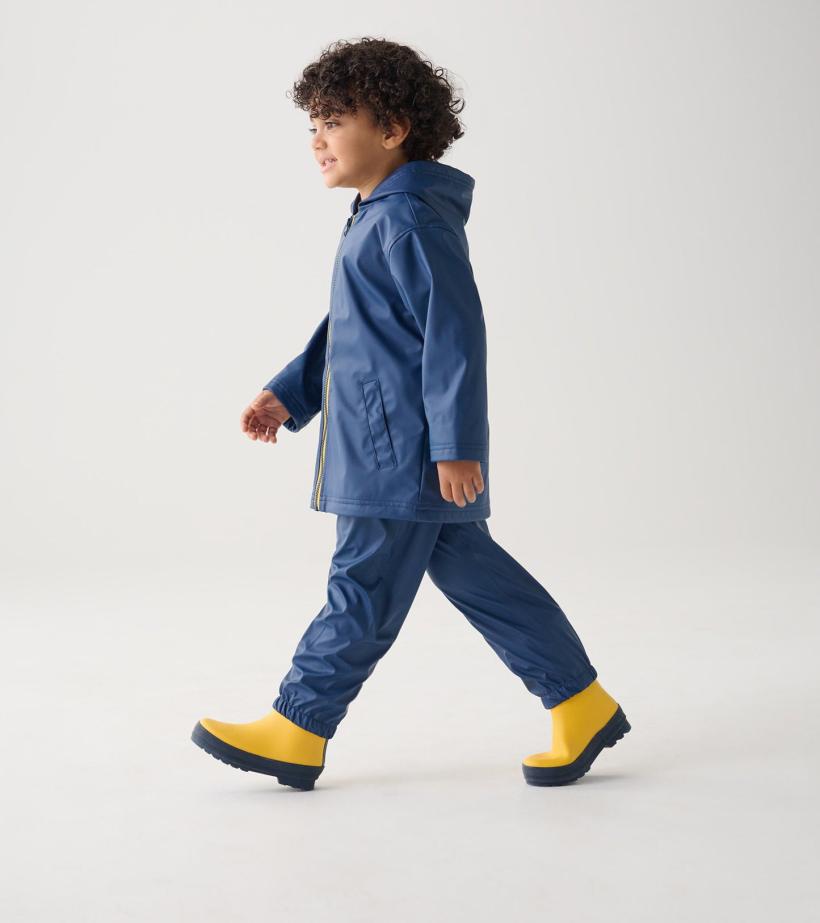 Girls/Boys Navy Zip-Up Rain Jacket | Hatley Rainwear