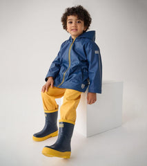 Girls/Boys/Baby &amp; Toddler Navy &amp; Yellow Matte Rain Boots | Hatley Rainwear
