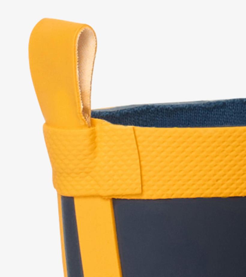Girls/Boys/Baby &amp; Toddler Navy &amp; Yellow Matte Rain Boots | Hatley Rainwear