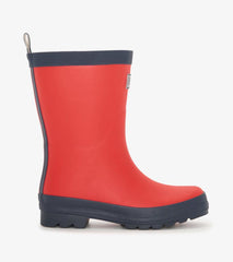 Girls/Boys/Baby &amp; Toddler Red &amp; Navy Matte Rain Boots | Hatley Rainwear