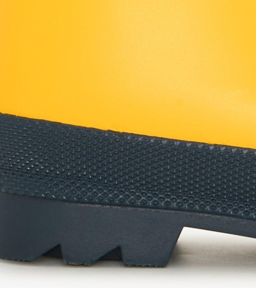 Girls/Boys/Baby &amp; Toddler Yellow &amp; Navy Matte Rain Boots | Hatley Rainwear