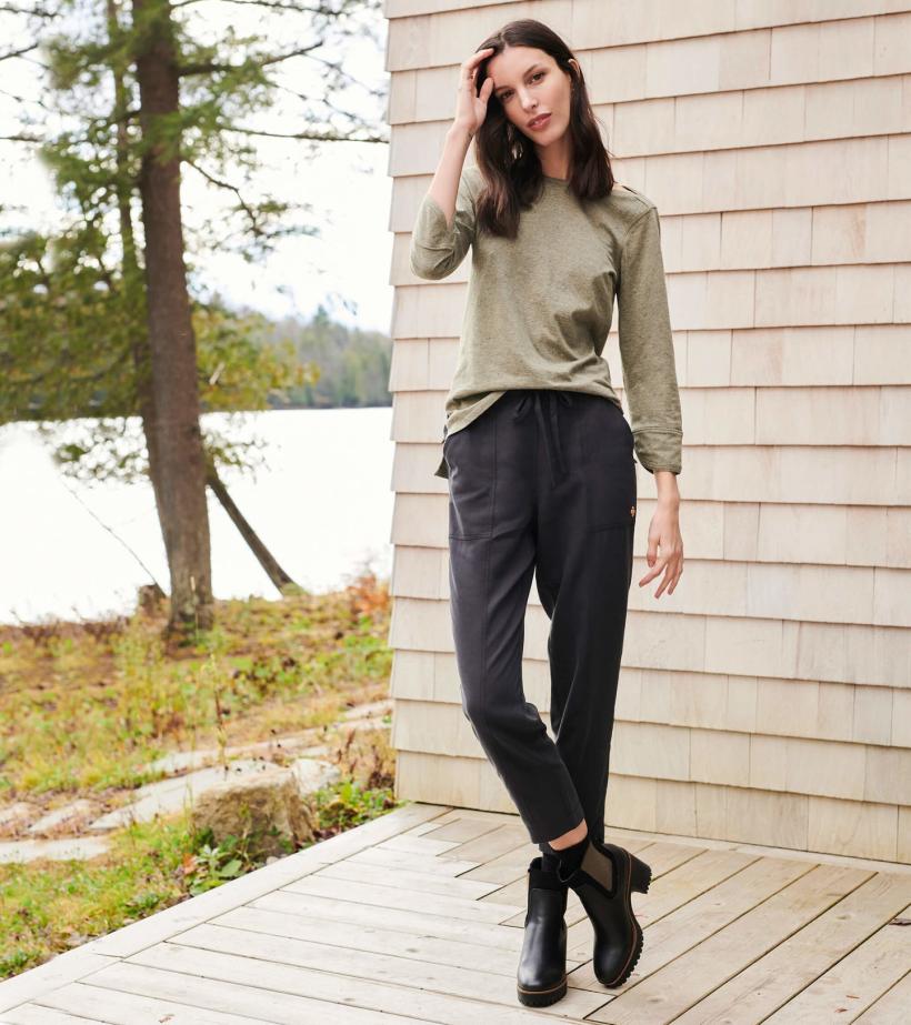 Women 3/4 Sleeve Breton - Loden Green | Hatley Tops