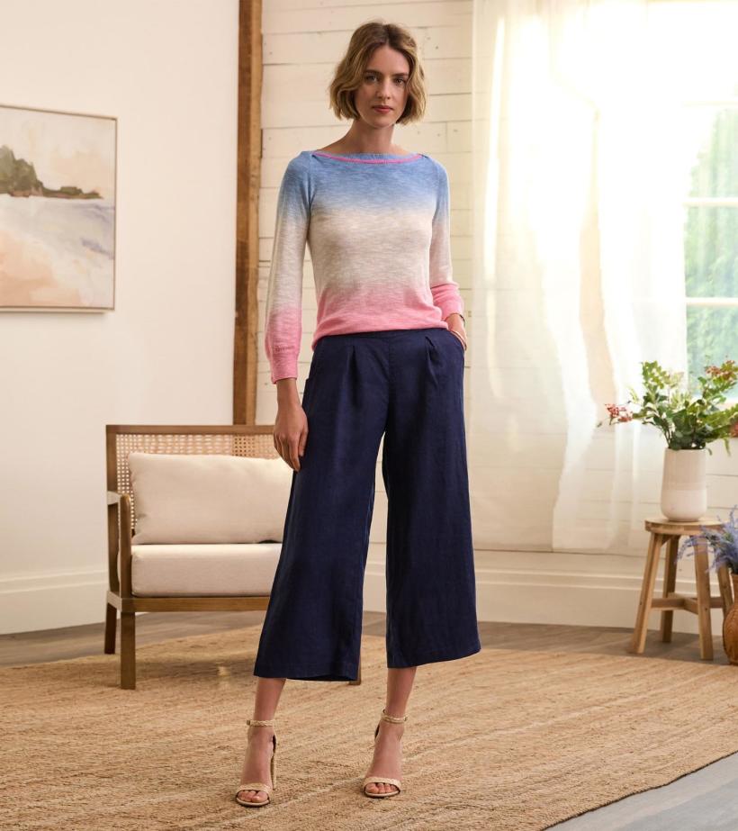Women 3/4 Sleeve Knit Breton- Sunset Dip Dye | Hatley Sweaters