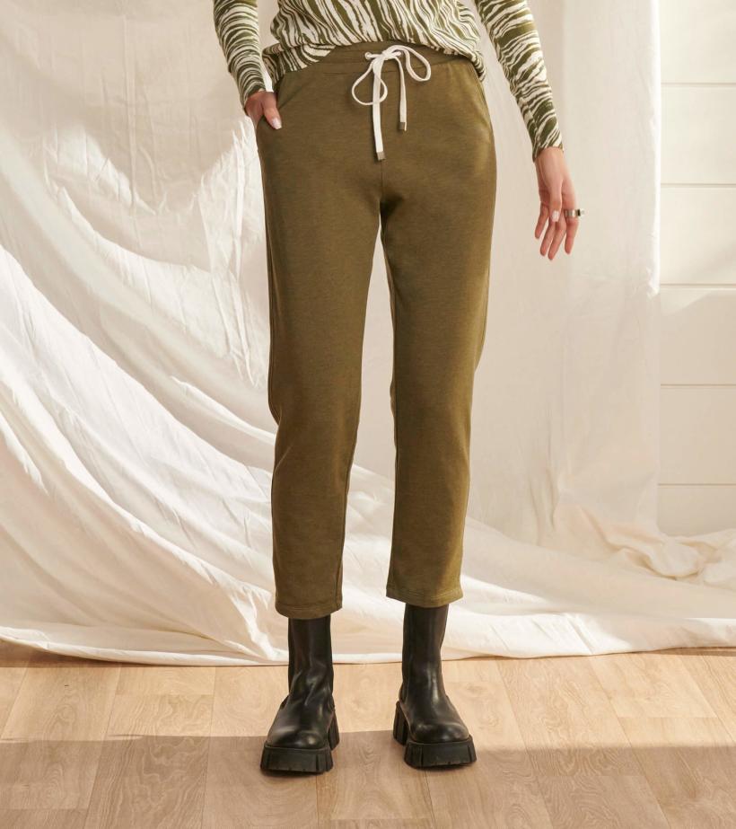Women Adrien Jogger - Loden Green Melange | Hatley Bottoms